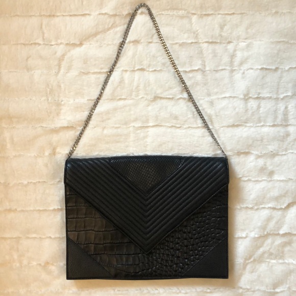 Vince Camuto Black Oversized Clutch - Picture 1 of 4